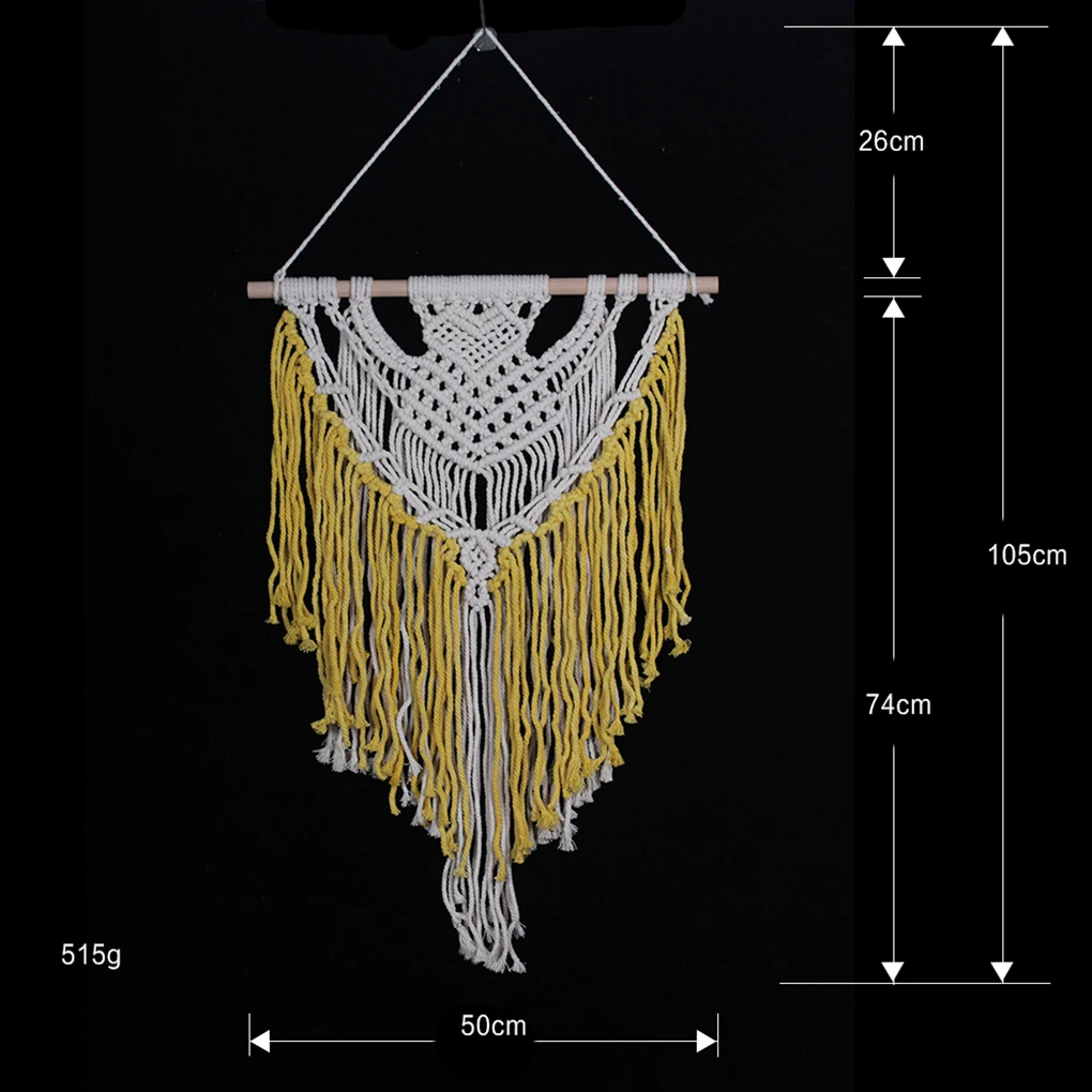 Макраме настенный гобелен Тканый гобелен в стиле бохо домашний декор кисточка бахрома Украшение Стены Орнамент