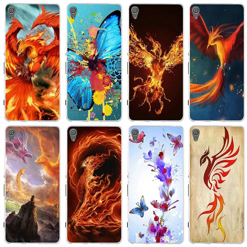 Silicon Soft TPU Mobile Phone Cases for Sony Xperia XA XZ Z Z1 Z2 Z3 Z4 Z5 Compact E3 E5 T3 M2 M4 M5 Cute Butterfly Phoenix Art | Мобильные