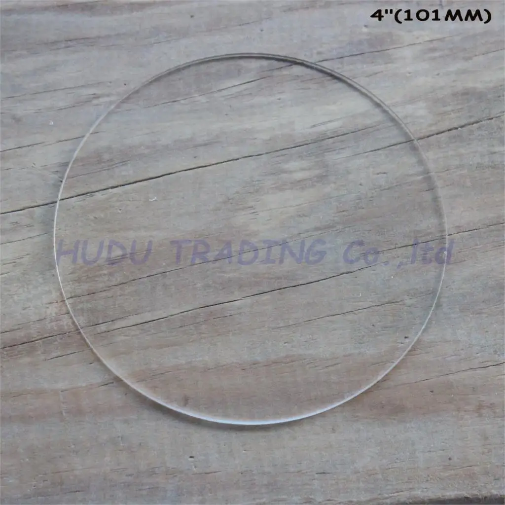 

(2pcs/lot) 101mm Blank Clear Acrylic Circle Pads Discs Plate Wedding Save Time Anniversary Ornaments 4"-AC1018G