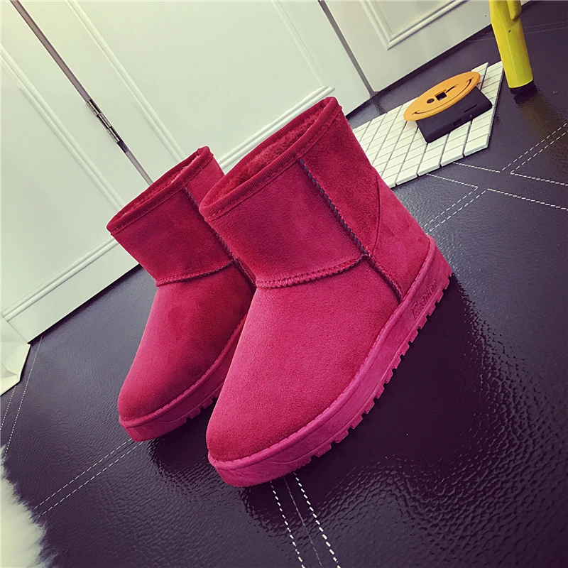 2018 Winter Female Flat with Non-slip Boots Snow Boots Fashion Ankle Boots Large Size Women Boots Plus Velvet Warm Cotton Shoes 2018 Winter Female Flat with Non-slip Boots Snow Boots Fashion Ankle Boots Large Size Women Boots Plus Velvet Warm Cotton Shoes