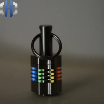 

Titanium Alloy Knife Beads Detachable Paracord Can Fits Six Tritium Gas Tube Knife Lanyard Rope Outdoor Parachute Gadget EDC