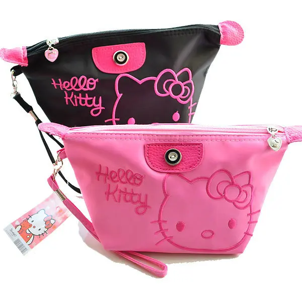 

Cute Kitty Cat Embroidery Cosmetic Bag.Zipper Makeup bags.Handbag.Portable Toiletry Bag.Practical Portable Home Storage Bags