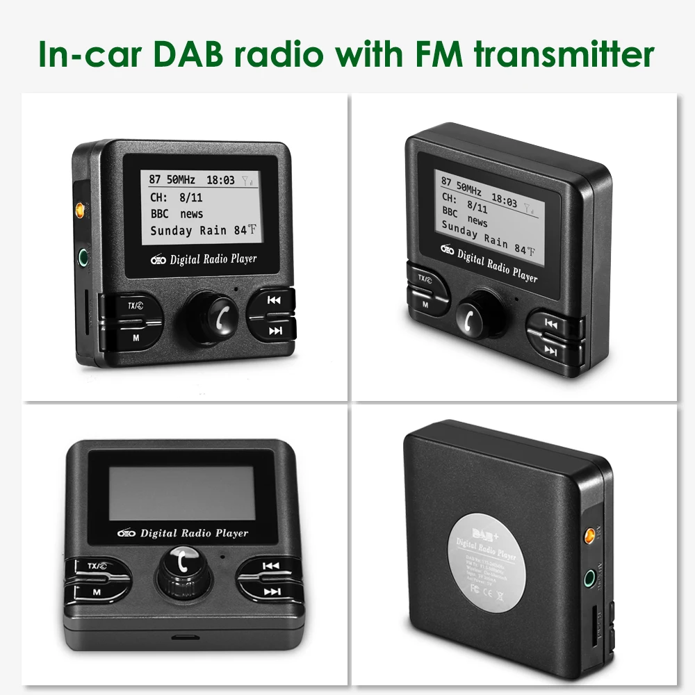 DAB цифровой радио адаптер Bluetooth автомобильный радиоприемник с fm-передачей антенна MP3 плеер авторадио автомобили мультимедиа