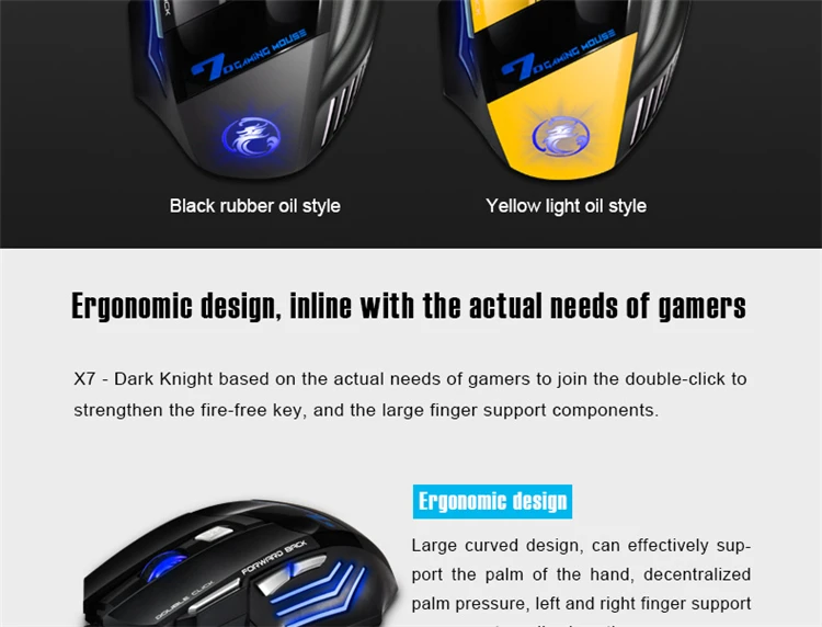 7 Buttons USB Wired Gaming Mouse 2400DPI Optical Gamer Mice X7 with Sades mousepad mat for PC Computer Laptop gamer (2)