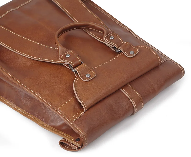 Натуральная кожа унисекс повседневный рюкзак ручной работы большие мягкие сумки для ноутбука
