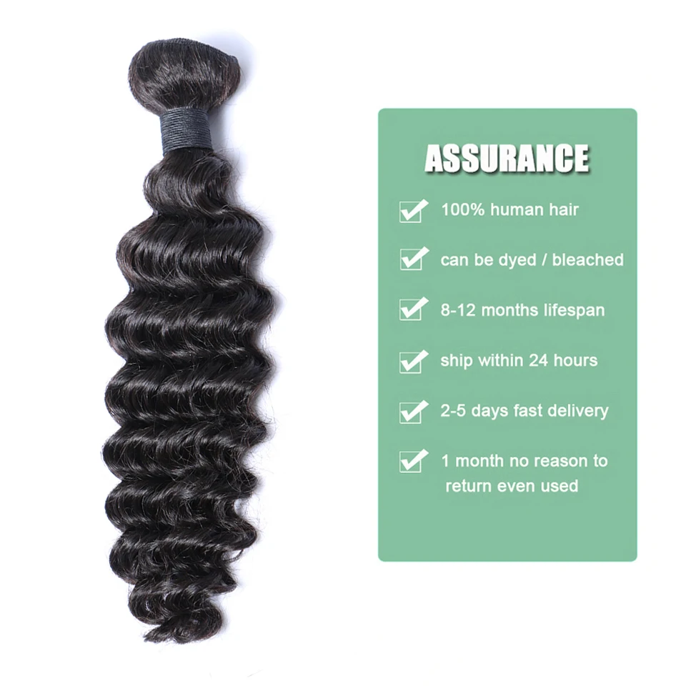 Brazilian Hair Deep Wave 3 Bundles With Closure 4 Bundles Human Hair With Closure Brenda Remy Hair Weave Extensions Free Ship