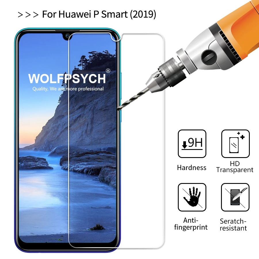 WOLFPSYCH закаленное стекло для huawei P Smart Plus 2019 Защита экрана защитная пленка