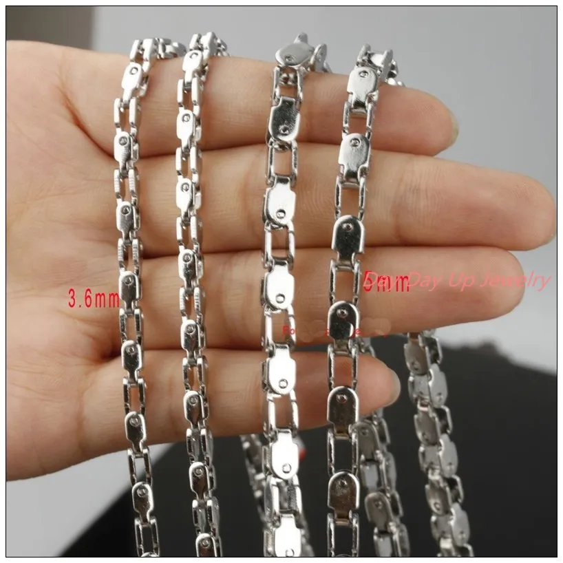 5/10Meter Wholesale Fashion DIY Biker Jewelry 316L Stainless Steel Silver Motorcycle Chain Mens ...