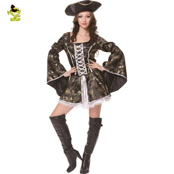 

New Sexy Luxury Pirate Costume Woman's Halloween Fancy Dress Cosplay Party Costumes Carnivals