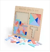 Монтессори головоломки деревянные дидактические игрушки грот Танграм развития головоломки Пазлы для детей