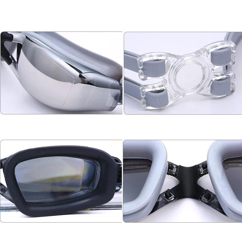 Adults Swimming goggles Men silicon Swimming glasses optical anti fog adjustable swim eyewear Professional water glasses Myopia