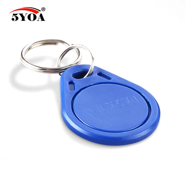 10pcs RFID Read Only Key Fob Keyfobs Keychain Ring Token 125Khz Proximity ID Card Chip EM 4100/4102 TK4100 Access Control 2