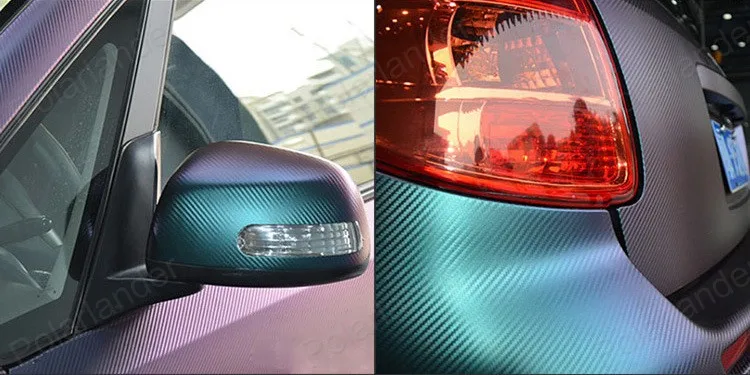 Автомобильный Стайлинг DIY 152*20 см, автомобильная наклейка, меняющая цвет, авто внешний хамелеон, пленка из углеродного волокна, аксессуары для интерьера, покрытие