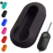 Силиконовый чехол для ключей с 3 кнопками, подходит для FIAT 500 PANDA PUNTO BRAVO LANCIA YPSILON STILO DUCATO DELTA, защитный чехол для корпуса