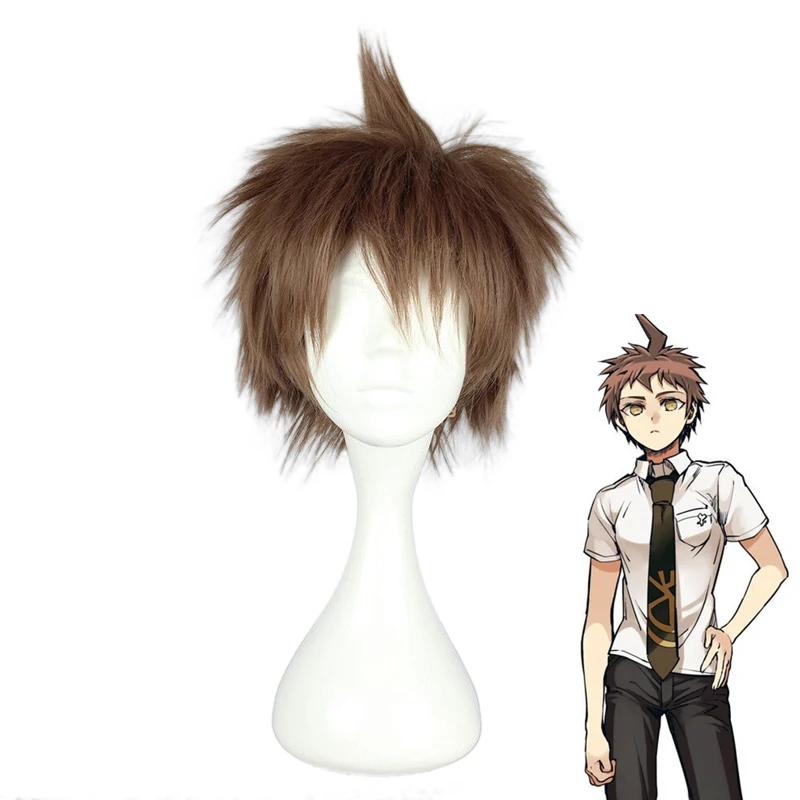 

Anime Danganronpa Hinata Hajime Short Wig Cosplay Costume Super Dangan Ronpa Heat Resistant Synthetic Hair Party Role Play Wigs