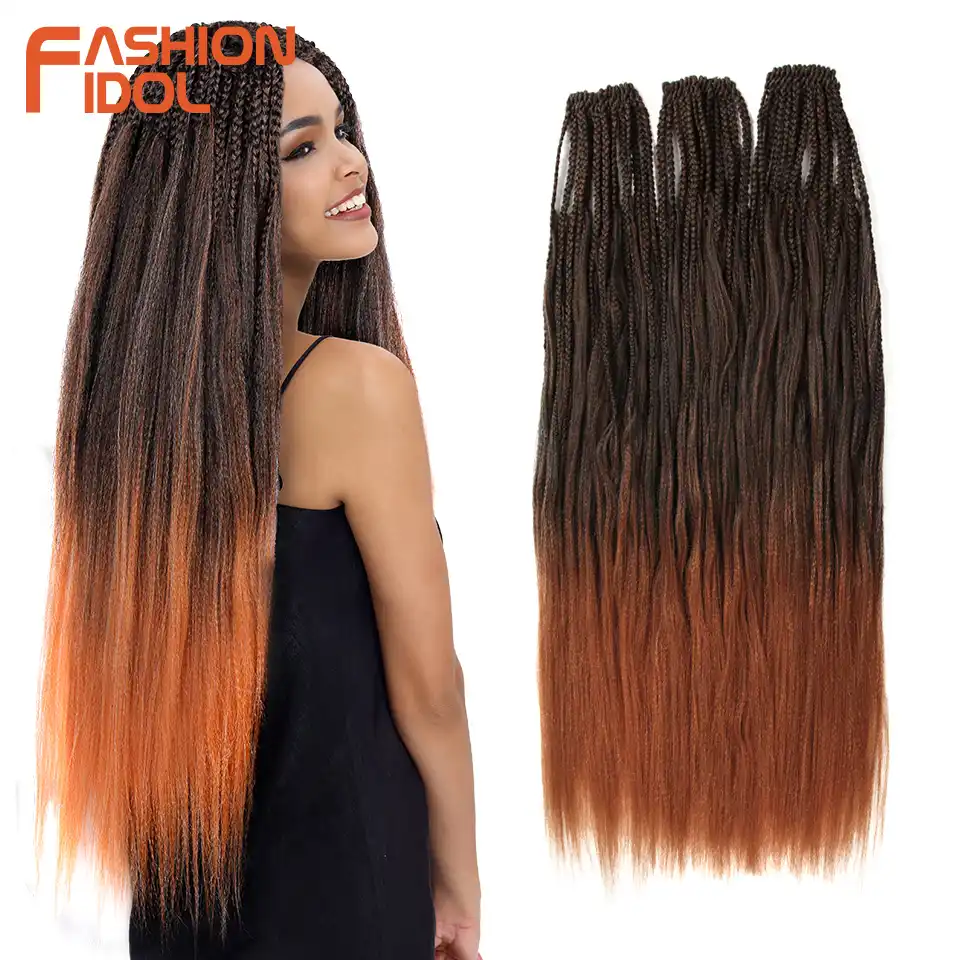 Fashion Idol Micro Box Braid 30 Inch Crochet Braids Tail Straight