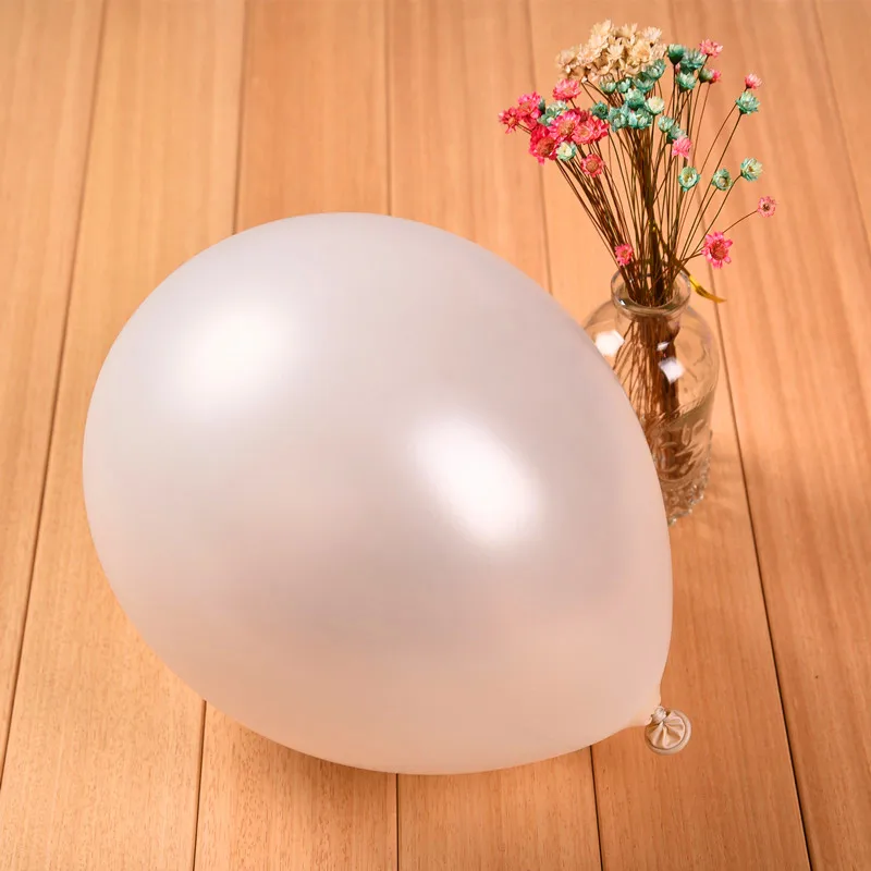

12 inch 3.2 grams pearl balloons bead light wedding thickening latex balloon marriage room layout party supplies balls White