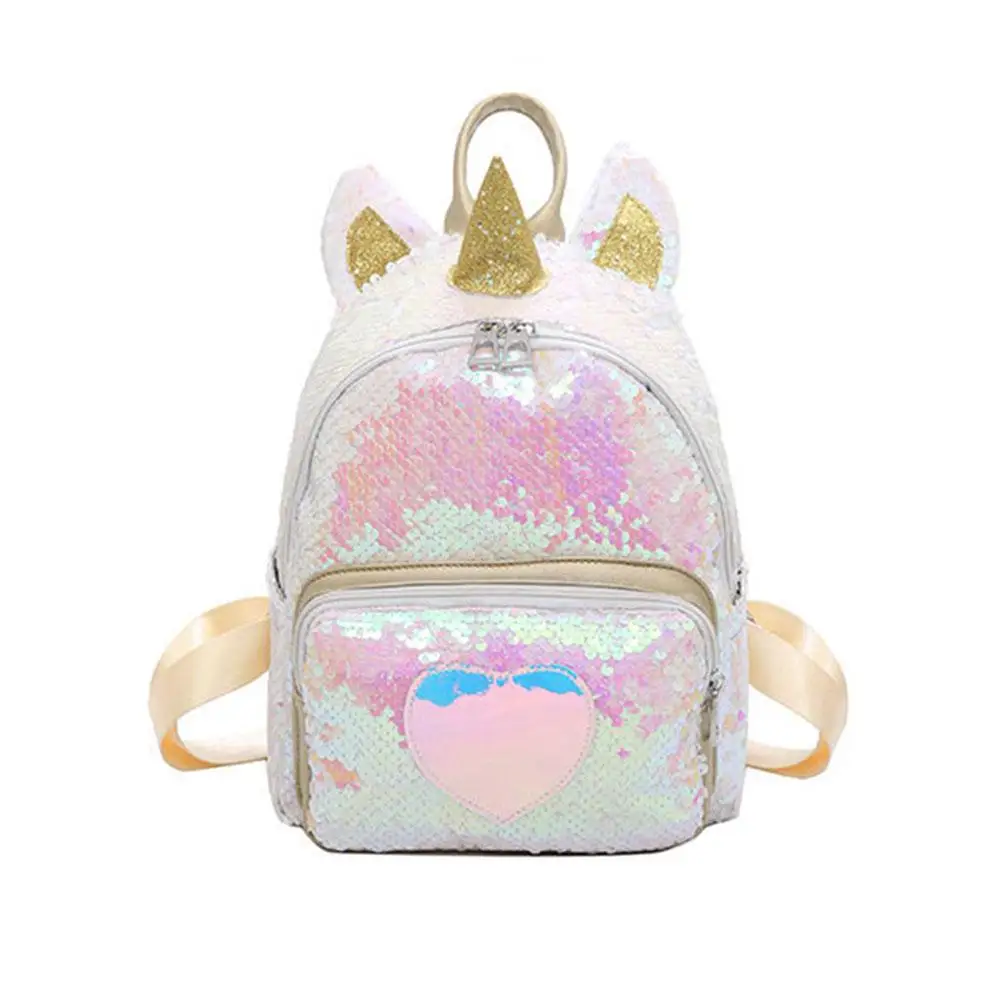 

Yfashion Female Lady Backpack Cartoon Unicorn Sequins Mini School Backpack For Women