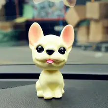 Милая собака бульдог трясущийся головой кукла игрушка автомобиль украшение для приборной доски Декор интерьера
