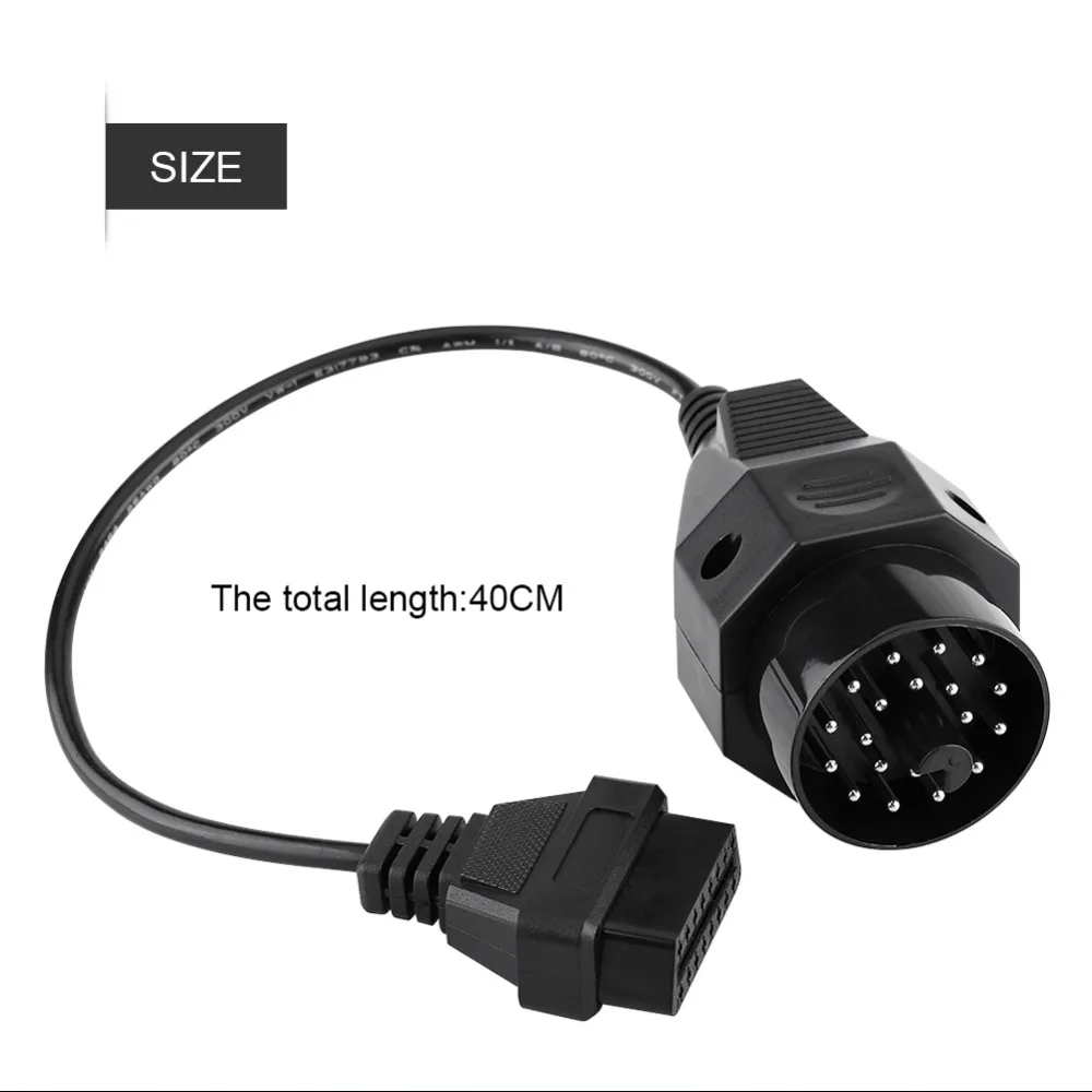 20 Pin to 16 Pin OBD2 Adapter Connector Scanner Cable For E36 E38 E39 E46