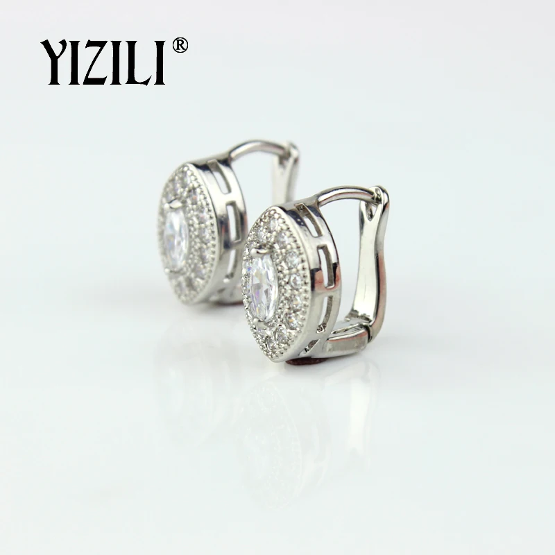 YIZILI, модные роскошные круглые серьги с натуральным цирконием, большие серьги, 585 розовое золото, для женщин, полые, для свадьбы, вечеринки, тонкие текстурные украшения, A033