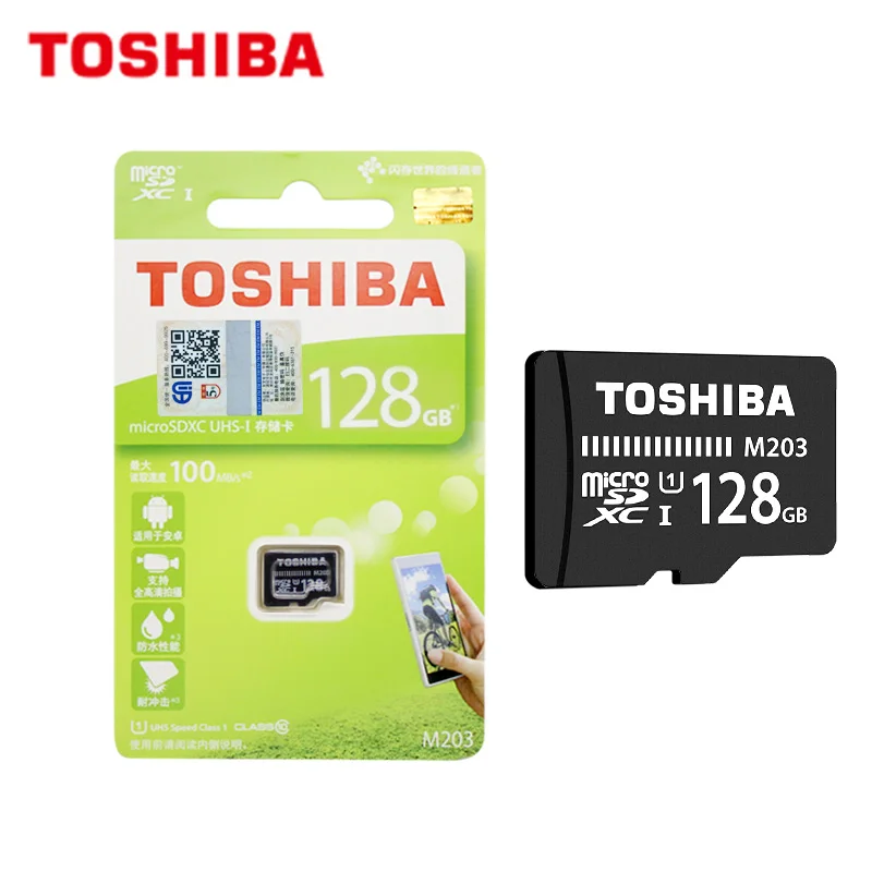 TOSHIBA 128GB флэш-карта памяти U1 64 ГБ, Micro SD карта, UHS-I флеш-карты 100 МБ/с. SDXC 32 Гб оперативной памяти, 16 Гб встроенной памяти SDHC полный карта HD TF для Android