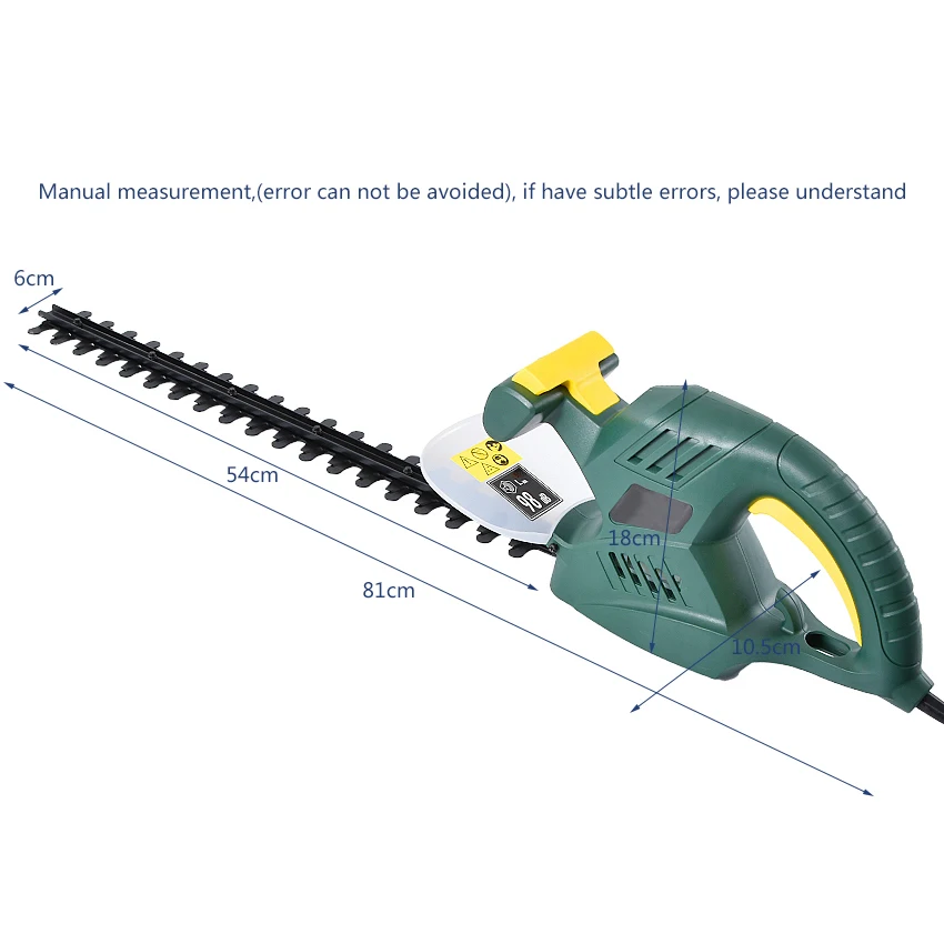 MCHD-600, электрический триммер для живой изгороди, высококачественный портативный триммер для живой изгороди, электроинструменты, садовая обрезка, 220 В, 600 Вт, 1750 об/мин, 56 см
