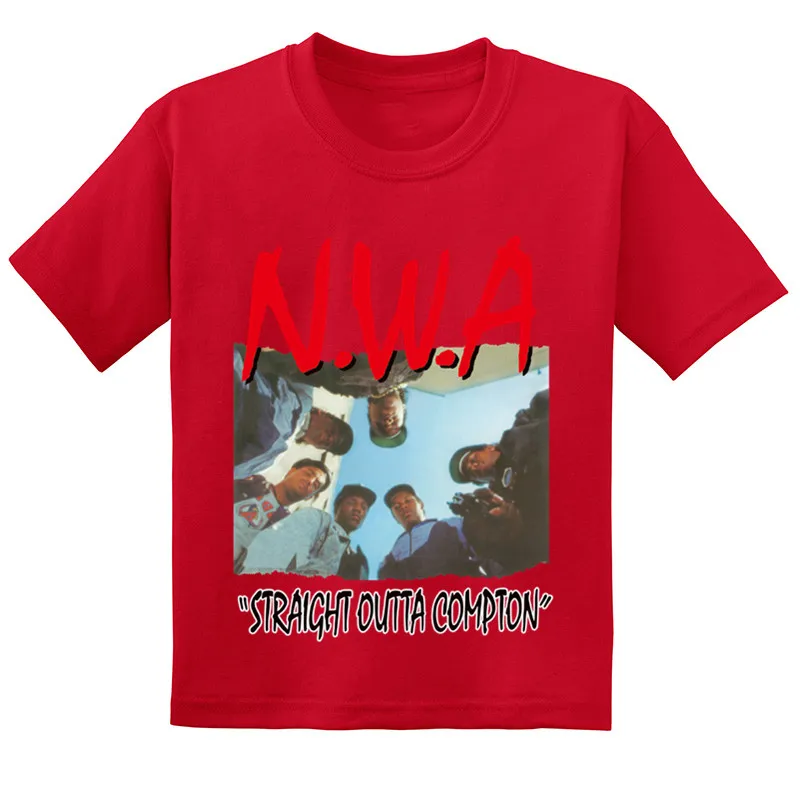 Летняя хлопковая Удобная футболка для маленьких девочек NWA Straight Outta Compton/Детская футболка с принтом крутая одежда в стиле хип-хоп для мальчиков