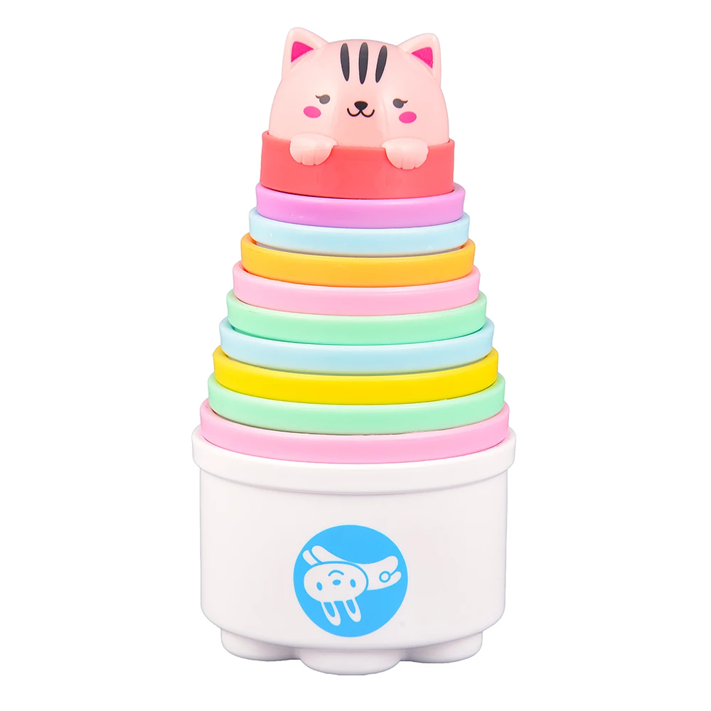 GOODWAY-Children-s-Water-Bathing-Toys-Baby-Rainbow-Stacking-Cups-Set-Kids-Early-Education-Cup-Stacker