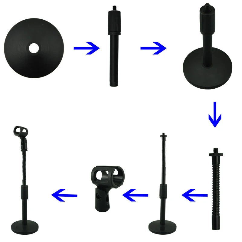 

Gooseneck Micro-phone Stand Adjustable Height Disc Micro-phone Stand Portable Multi-Angle