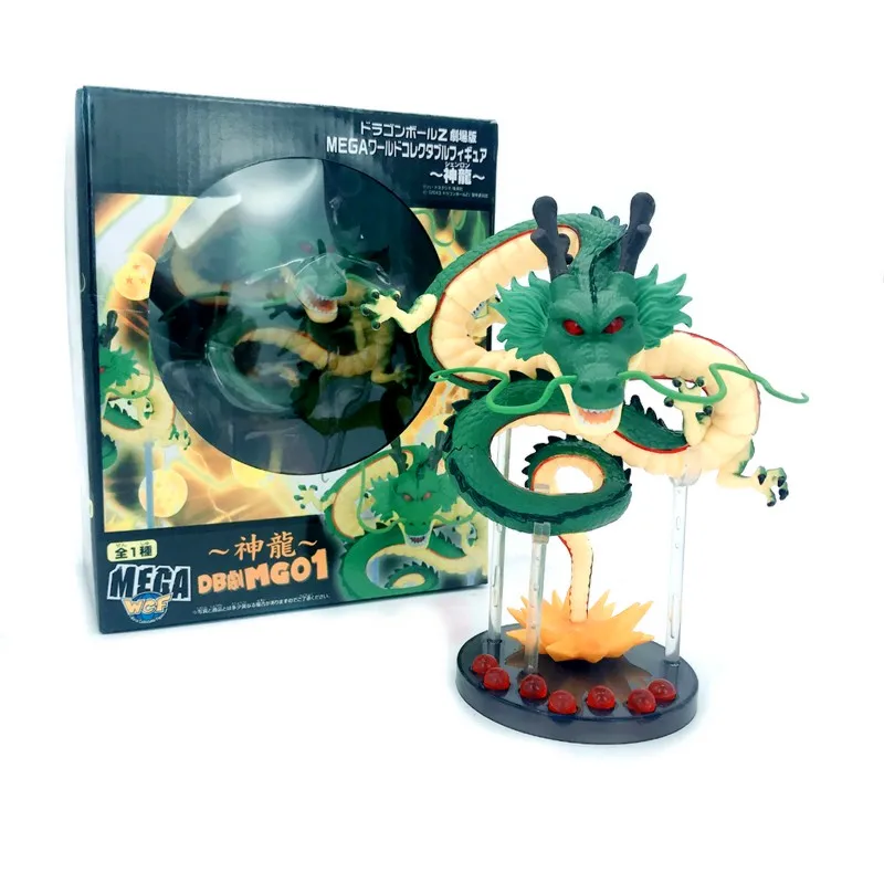 С коробкой Dragon Ball ShenRon Shenlong Dragon Ball Супер Фигурки ПВХ Модель коллекции Dragonball Супер игрушки - Цвет: green with box