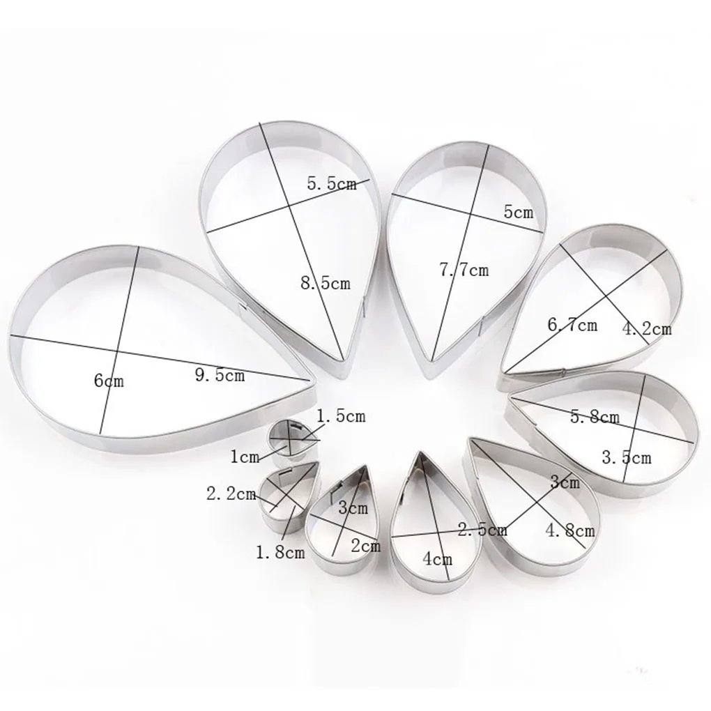 10 шт. лепесток капля розы резки высечки для выпечки хлеба формы помадки формы печенья ремесло DIY семья