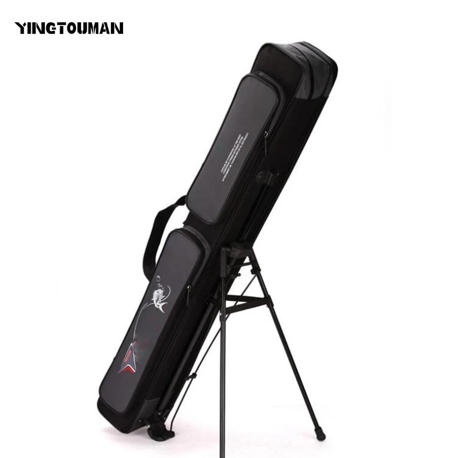 

YINGTOUMAN Blue Black Canvas Bring support Fishing Bag Wearable and Easy to Carry Fishing Tackle