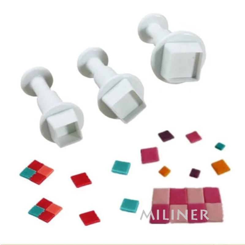 3 шт./партия квадратная форма для вырубки помадка торт украшение инструмент