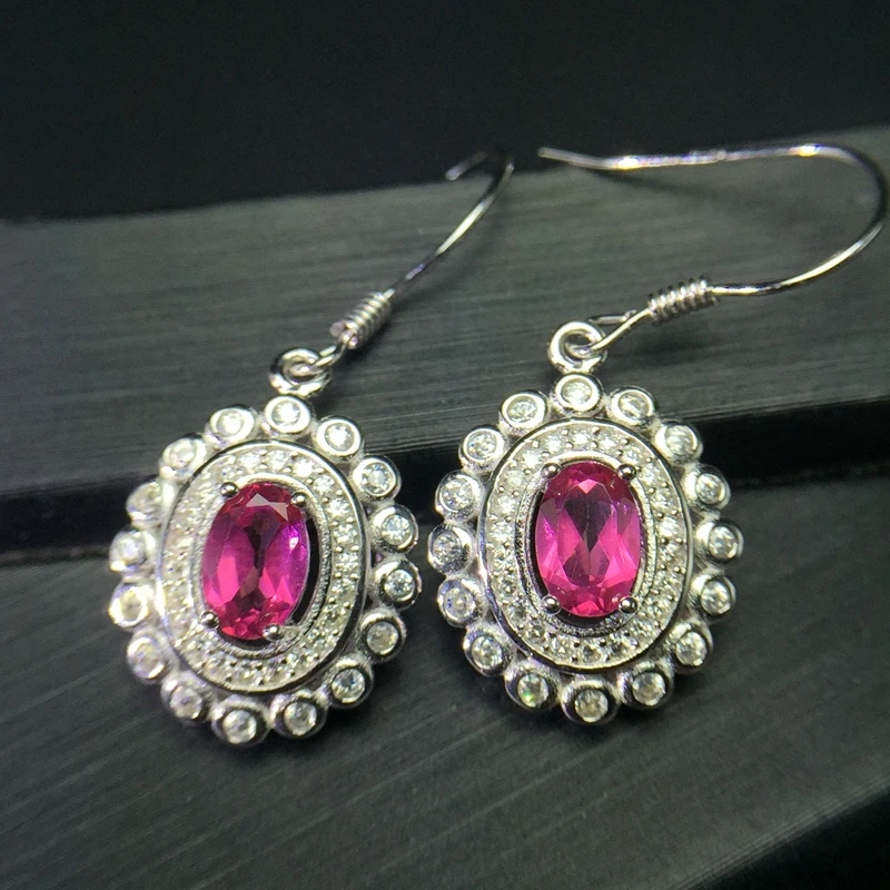 

925 silver natural color treasure earrings, toppas, classic style, hot sale.