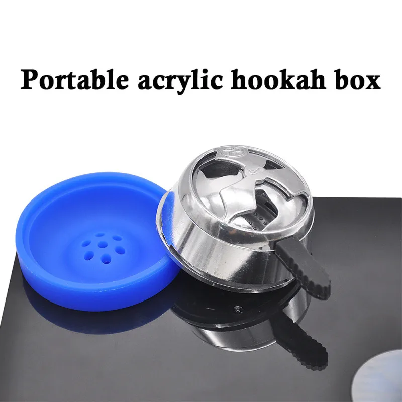 Hookah Set Acrylic Hookah Accessories Smoking Set with Bowl Hose Charcoal Set with LED Light Hookah Accessories Dropshipping XNC