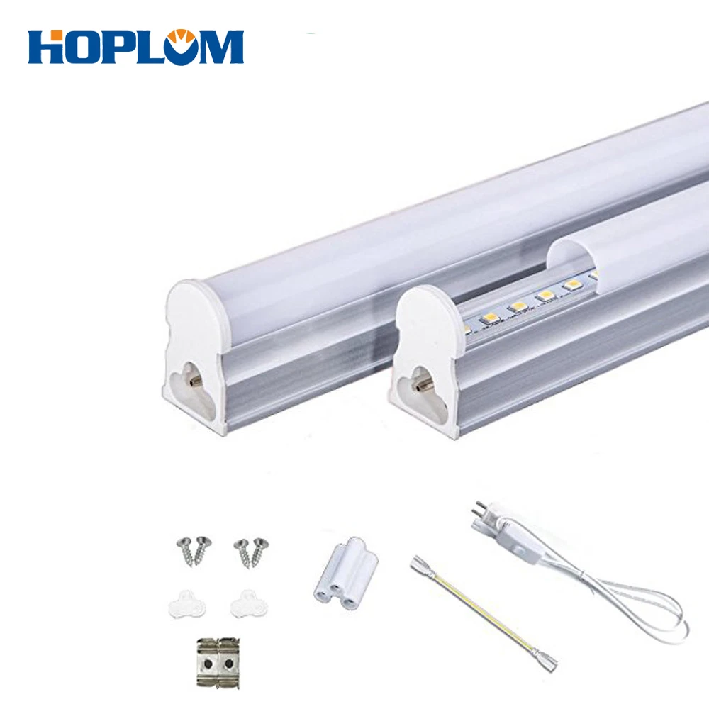 lampara de tubo led t5 2 uds ca 220v lamparas de tubo fluorescente luz blanca calida cable de conexion cable de interruptor de alimentacion