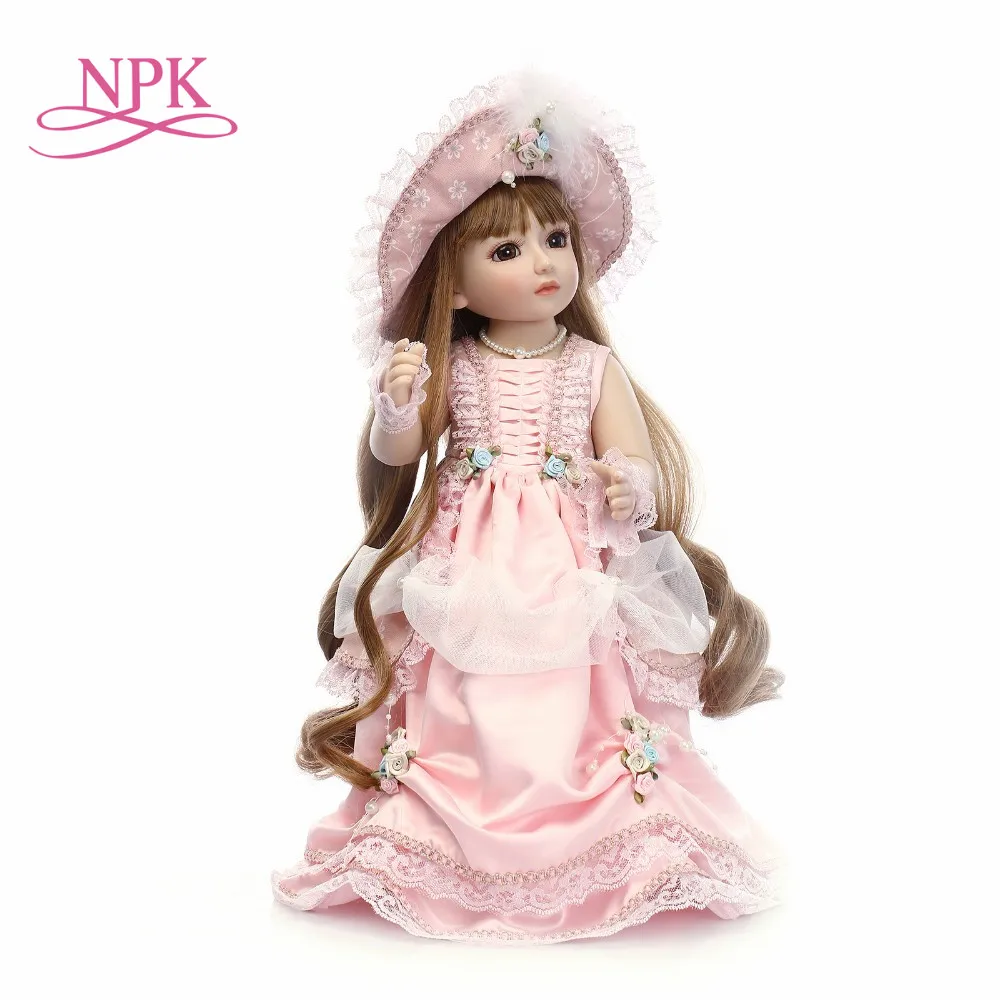 

NPK Handmade 18'' Cute Girl Doll Reborn Baby Doll SD/BJD Doll Best Bedtime Playhouse Toy Enducational Toy For Girls As Gift