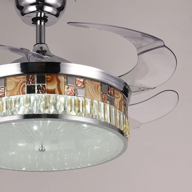 Trazos Village Crystal Ceiling Light Fan Texture Remote Control Trazos Village Crystal Ceiling Light Fan Texture Remote Control Decorative Fans With Lights Lamp Ventilador De Techo In From