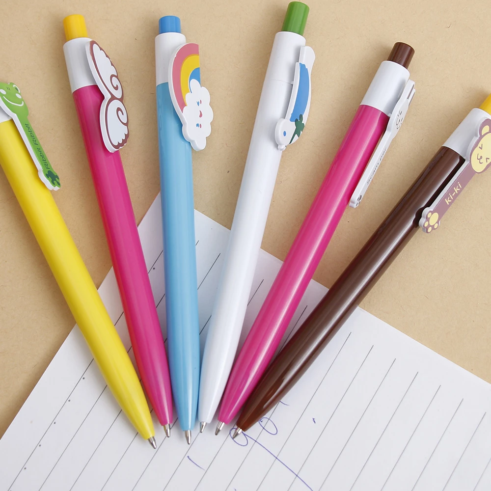 1個漫画の文房具プラスチック動物ボールペンのペン羽虹学生ペン青インクオフィス学用品ドロップ無料 Ballpoint Pen Cartoon Stationerypen Ballpoint Aliexpress
