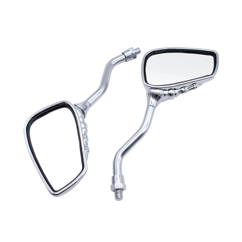 Roaopp 10MM Motorcycle Skeleton Mirrors For Harley Suzuki Kawasaki Honda Kymco Vespa SYM BMW Buell Aprilia Triumph Ducati KTM