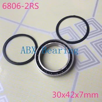 

6806-2RS 6806 61806 2RS 6806RS 61806RS SI3N4 hybrid ceramic ball bearing 30x42x7mm for BB30