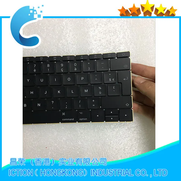 Оригинальная новая клавиатура A1534 AZERTY 2015 2016 2017 лет для Apple Macbook 12 дюймов