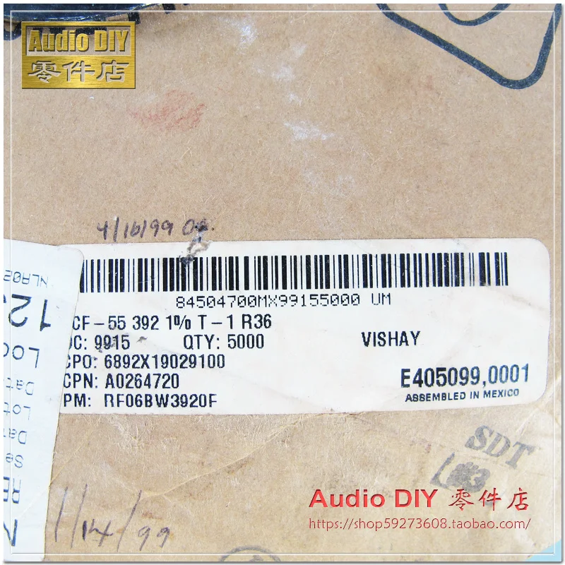 Аксессуары 2018 30 шт./50 шт. VISHAY CCF55 Series 392R/0 25 W 0 5 1% цветные кольцевые резисторы с