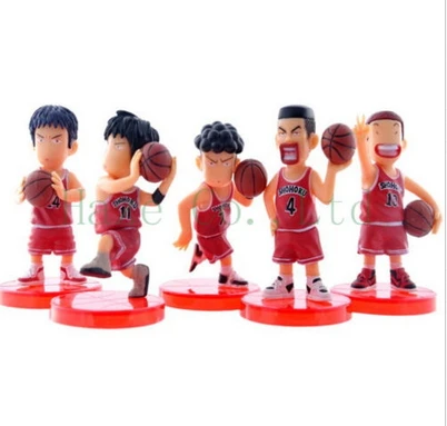

5pcs Slam Dunk Sakuragi Hanamichi Anime Cartoon Action Figures Toy Doll set