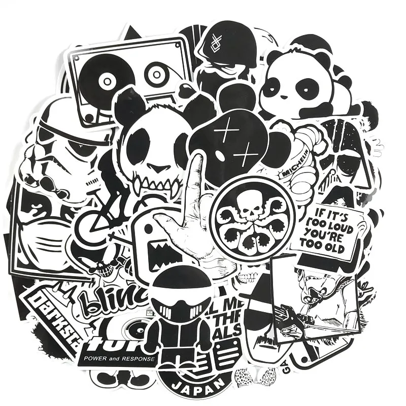 Мини рисунки черно белые наклейки