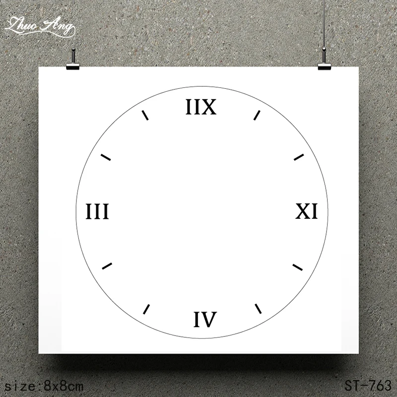 

ZhuoAng White Clock / Design Clear Stamp / Scrapbook Rubber Stamp / Craft Clear Stamp Card / Seamless Stamp