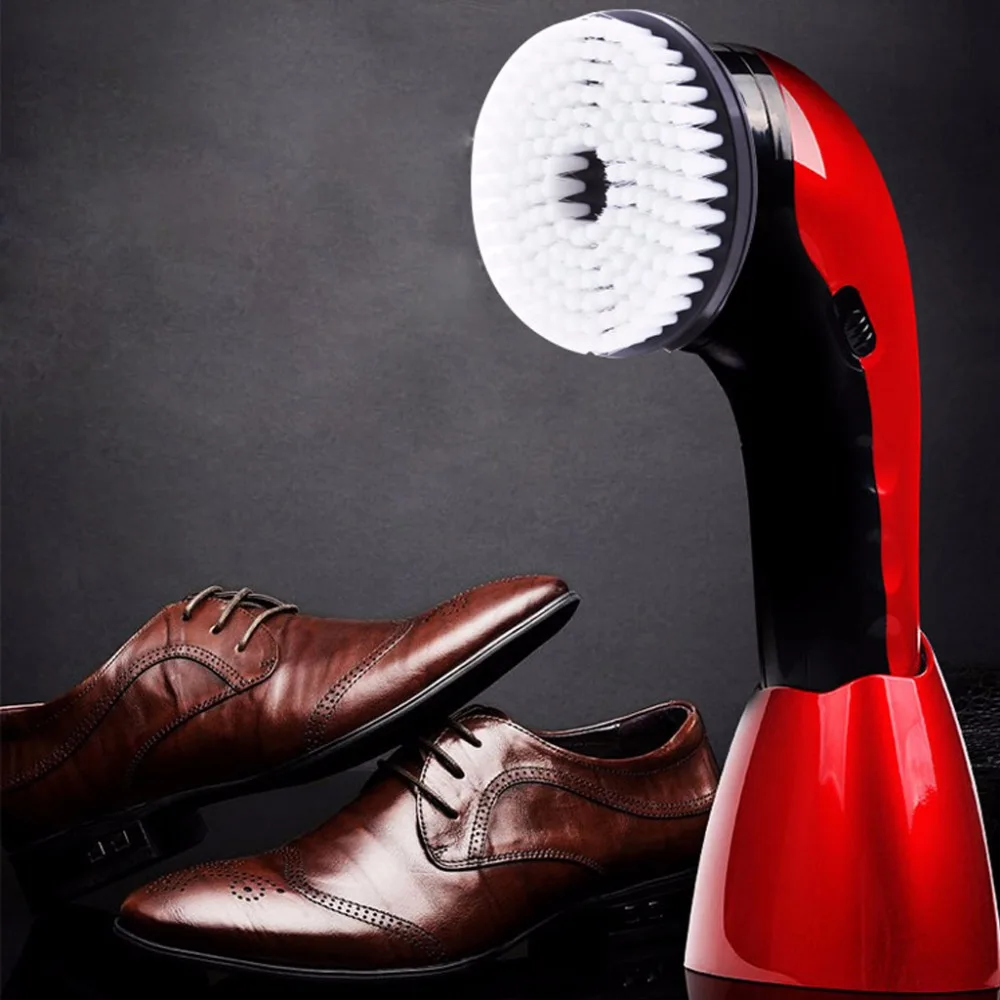 Портативный ручной автоматический Электрический обувной щеткой обуви полировщик 2 способа Питание
