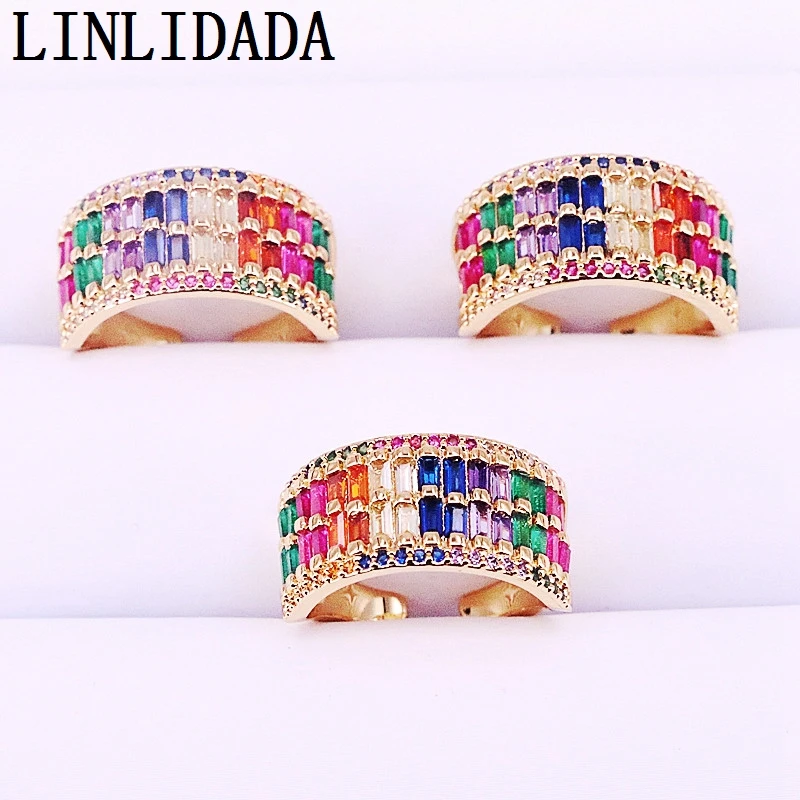 

8Pcs luxury 2019 new arrived colored cz ring engagement /Wedding /Party gorgeous european rings Women Fashion Jewelry