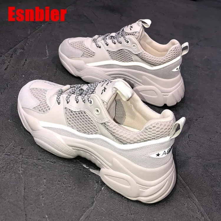 

Women Shoes 2019 New Chunky Sneakers For Women Vulcanize Shoes Casual Fashion Dad Shoes Platform Sneakers Basket Femme Krasovki